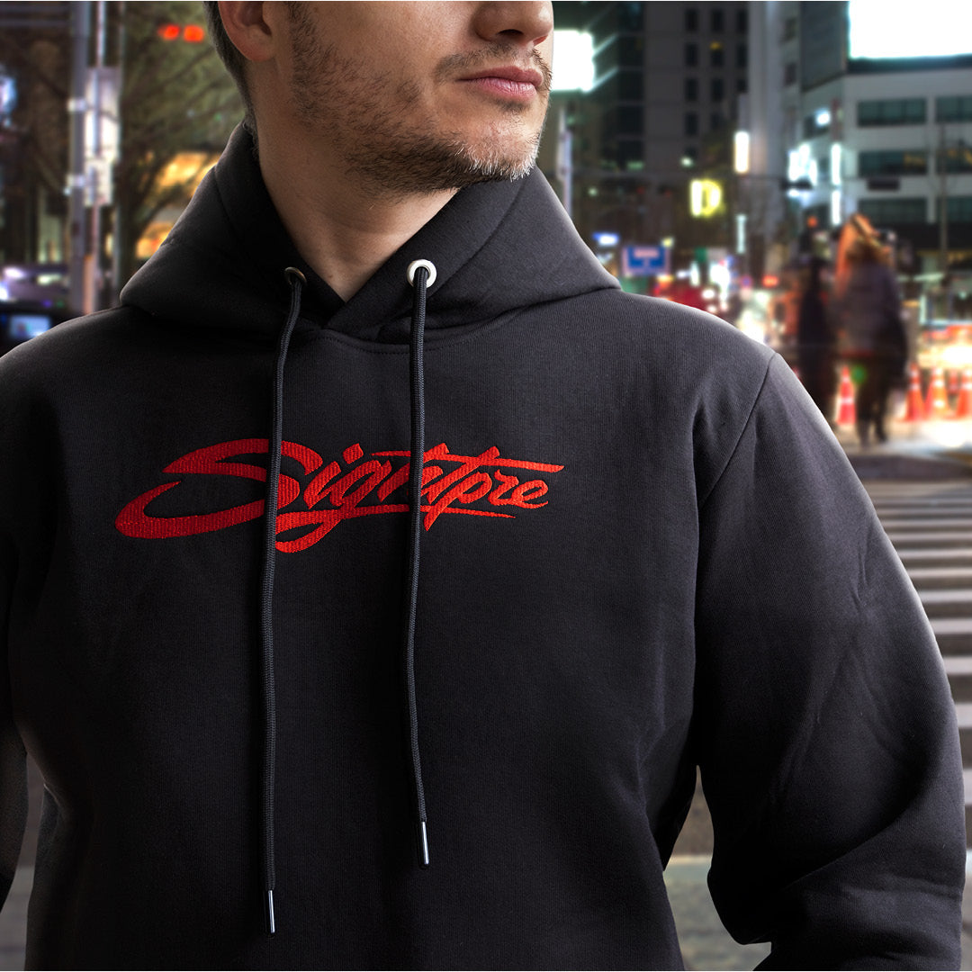 Red Script Back Hoodie Red Script – SIGHTPRE